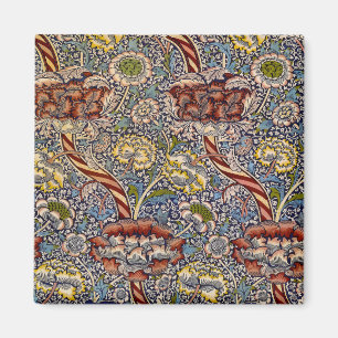 William Morris Wandle Navy Blaues Blumenkunstwerk Magnet