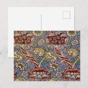 William Morris Wandle Navy Blaues Blumenkunstwerk Postkarte