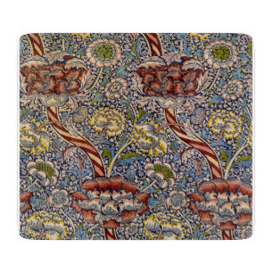 William Morris Wandle Navy Blaues Blumenkunstwerk Schneidebrett
