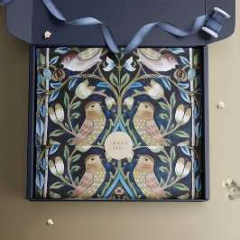 William Morris Watercolor Birds Vintag Floral Seidenpapier