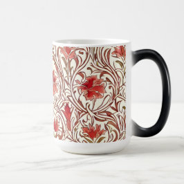 William Morris Watercolor Gold Red Brown Ivory Verwandlungstasse
