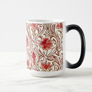 William Morris Watercolor Gold Red Brown Ivory Verwandlungstasse