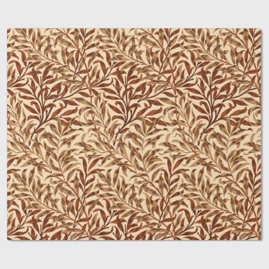 William Morris-Weide-Ast, Brown und Beige Geschenkpapier (Flach)