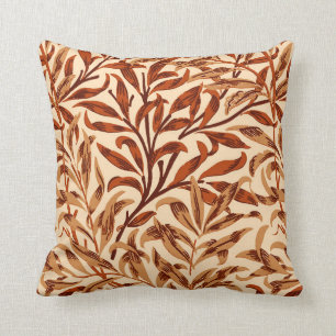 William Morris-Weide-Ast, Brown und Beige Kissen