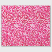 William Morris-Weide-Ast, Fuchsien-Rosa Geschenkpapier (Flach)