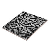 William Morris-Weide-Ast, Schwarzes, Weiß u. Grau Fliese (Seite)