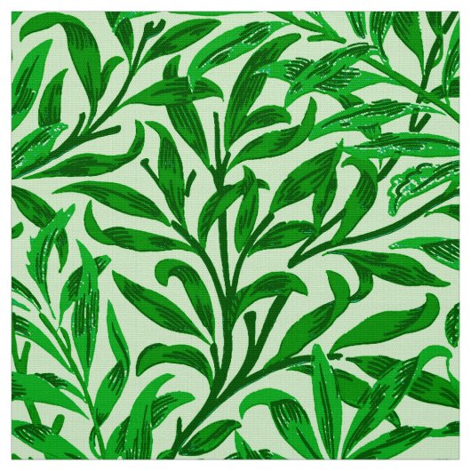 William Morris-Weide-Ast, Smaragdgrün Stoff (Muster)