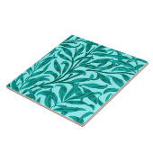 William Morris-Weide-Ast, Türkis und Aqua Fliese (Seite)