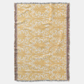 William Morris Weide & Gold Damast Luxus Decke (Vorderseite Vertikal)