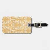 William Morris Weide & Gold Damast Luxus Gepäckanhänger (Vorderseite horizontal)