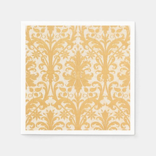 William Morris Weide & Gold Damast Luxus Serviette (Vorderseite)