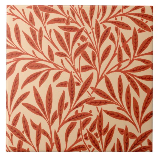 William Morris-Weide-Muster, Mandarine Fliese (Vorderseite)