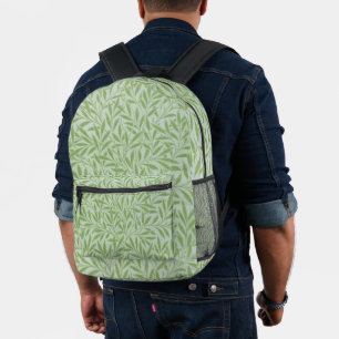 William Morris Weidenblüten Klassisches Grün Bedruckter Rucksack