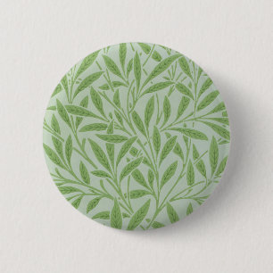 William Morris Weidenblüten Klassisches Grün Button