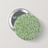 William Morris Weidenblüten Klassisches Grün Button (Vorne & Hinten)