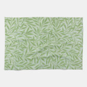 William Morris Weidenblüten Klassisches Grün Geschirrtuch (Horizontal)