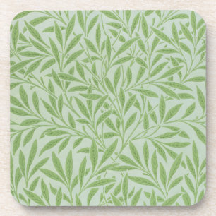 William Morris Weidenblüten Klassisches Grün Getränkeuntersetzer