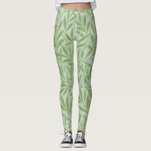 William Morris Weidenblüten Klassisches Grün Leggings