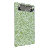 William Morris Weidenblüten Klassisches Grün Mini Klemmbrett (Schrägansicht)