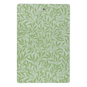 William Morris Weidenblüten Klassisches Grün Mini Klemmbrett (Rückseite)