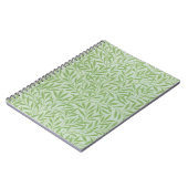 William Morris Weidenblüten Klassisches Grün Notizblock (Linke Seite)