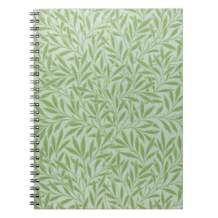 William Morris Weidenblüten Klassisches Grün Notizblock