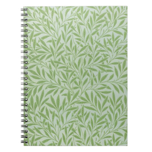 William Morris Weidenblüten Klassisches Grün Notizblock (Vorderseite)