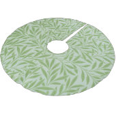 William Morris Weidenblüten Klassisches Grün Polyester Weihnachtsbaumdecke (Schrägansicht)
