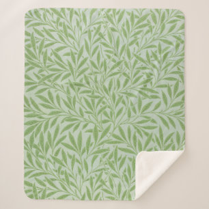 William Morris Weidenblüten Klassisches Grün Sherpadecke