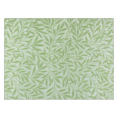 William Morris Weidenblüten Klassisches Grün Tischdecke (Vorderseite (Horizontal))