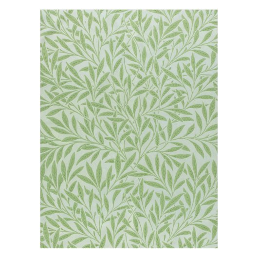 William Morris Weidenblüten Klassisches Grün Tischdecke (Vorderseite)