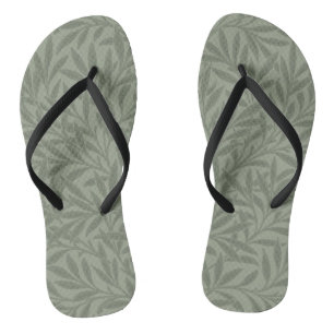 William Morris Weidenmuster Antik Hellgrün Badesandalen