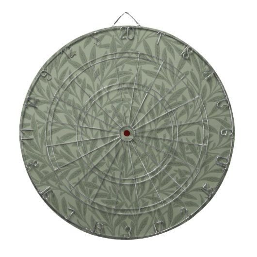 William Morris Weidenmuster Antik Hellgrün Dartscheibe (vorne)