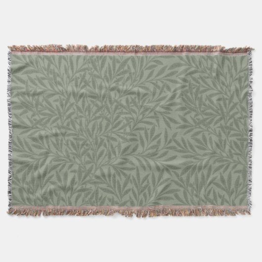 William Morris Weidenmuster Antik Hellgrün Decke (Vorderseite)