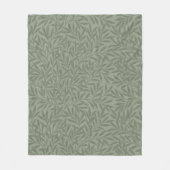 William Morris Weidenmuster Antik Hellgrün Fleecedecke (Vorderseite)