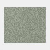 William Morris Weidenmuster Antik Hellgrün Fleecedecke (Vorderseite (Horizontal))