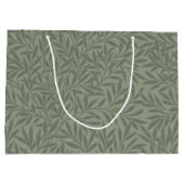William Morris Weidenmuster Antik Hellgrün Große Geschenktüte (Rückseite)
