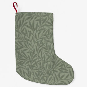William Morris Weidenmuster Antik Hellgrün Kleiner Weihnachtsstrumpf