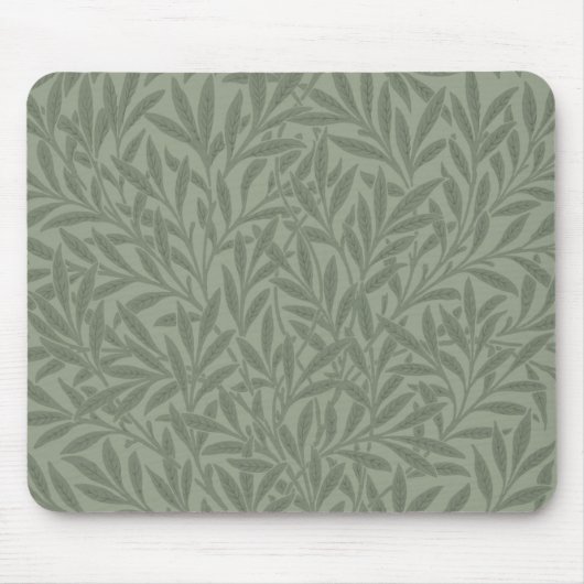 William Morris Weidenmuster Antik Hellgrün Mousepad (Vorne)