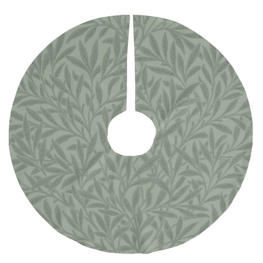William Morris Weidenmuster Antik Hellgrün Polyester Weihnachtsbaumdecke (Vorderseite)
