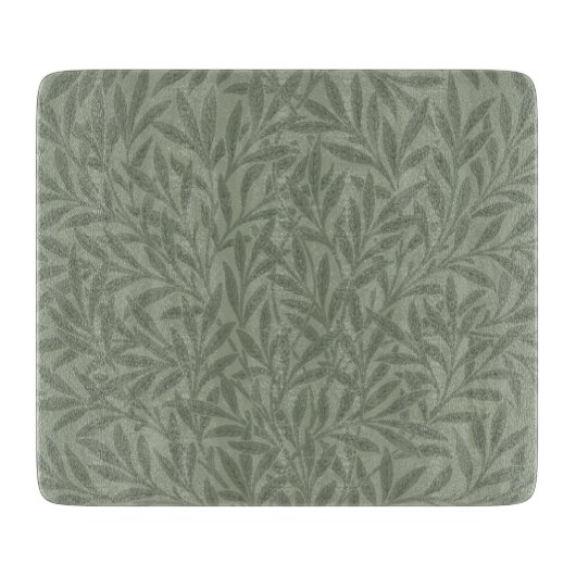 William Morris Weidenmuster Antik Hellgrün Schneidebrett (Vorderseite)