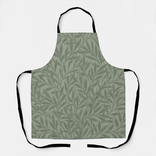 William Morris Weidenmuster Antik Hellgrün Schürze (Vorderseite)