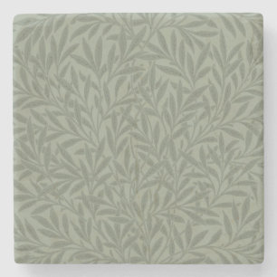 William Morris Weidenmuster Antik Hellgrün Steinuntersetzer