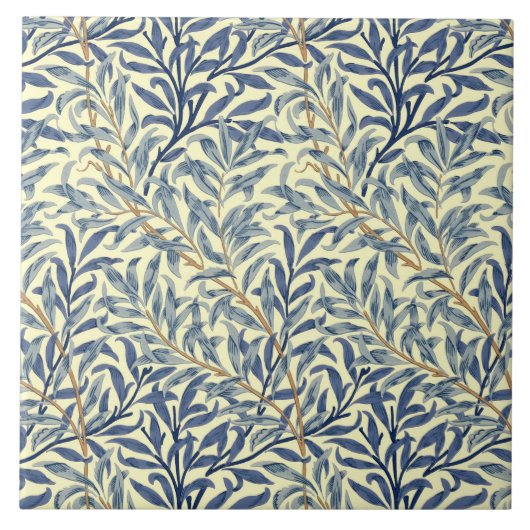 William Morris "Weidenzweig" 4 Fliese (Vorderseite)