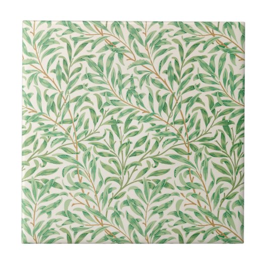 William Morris. Weidenzweig. Fliese (Vorderseite)