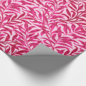 William Morris Weidenzweig, Fuchsia Rosa Geschenkpapier (Ecke)
