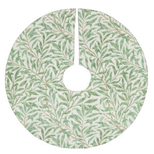 William Morris Weidenzweig Vintage Botanical Polyester Weihnachtsbaumdecke