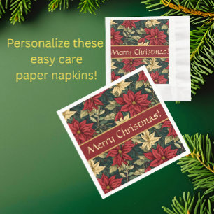 William Morris Weihnachtsstern Personalisierter Ur Serviette