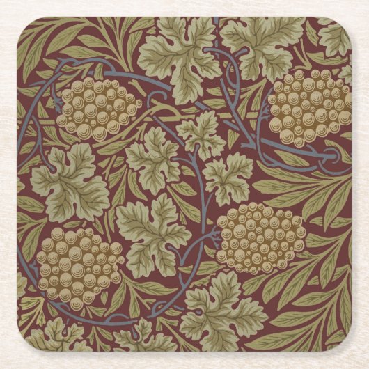 William Morris Weinroute Mendrisiotto Rechteckiger Pappuntersetzer (Vorderseite)