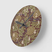William Morris Weinroute Mendrisiotto Runde Wanduhr (Winkel)